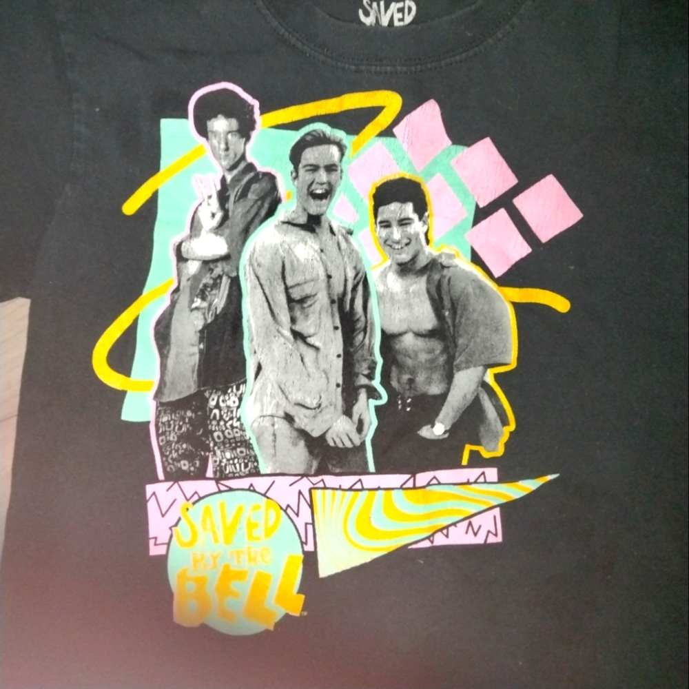 Youth Medium Saved by the Bell t shirt VGUC Zach Screech Ac Slater 1990's tv